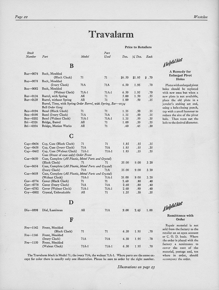 1950, First Aid for Injured Westclox; Westclox, Division of General Time Corporation, LaSalle, Illinois, USA > 22. 1950, First Aid for Injured Westclox; Westclox, Division of General Time Corporation, LaSalle, Illinois, USA; page 22