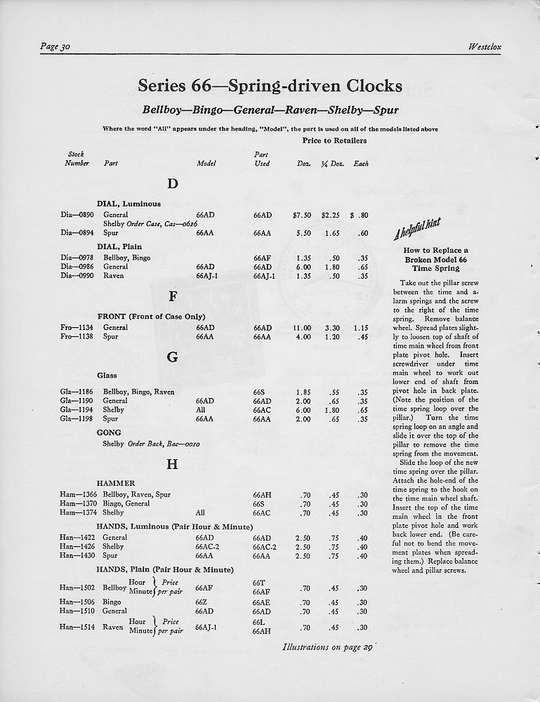 1950, First Aid for Injured Westclox; Westclox, Division of General Time Corporation, LaSalle, Illinois, USA > 30. 1950, First Aid for Injured Westclox; Westclox, Division of General Time Corporation, LaSalle, Illinois, USA; page 30