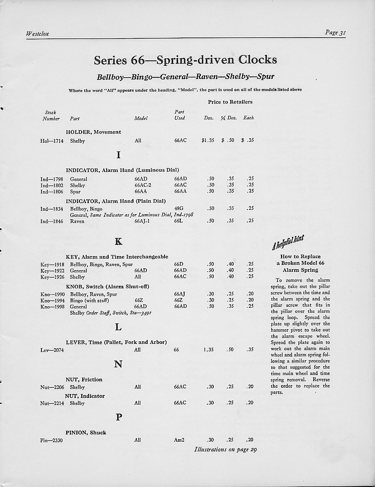 1950, First Aid for Injured Westclox; Westclox, Division of General Time Corporation, LaSalle, Illinois, USA > 31. 1950, First Aid for Injured Westclox; Westclox, Division of General Time Corporation, LaSalle, Illinois, USA; page 31