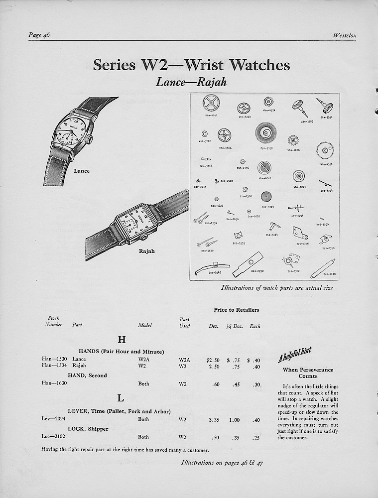 1950, First Aid for Injured Westclox; Westclox, Division of General Time Corporation, LaSalle, Illinois, USA > 46. 1950, First Aid for Injured Westclox; Westclox, Division of General Time Corporation, LaSalle, Illinois, USA; page 46