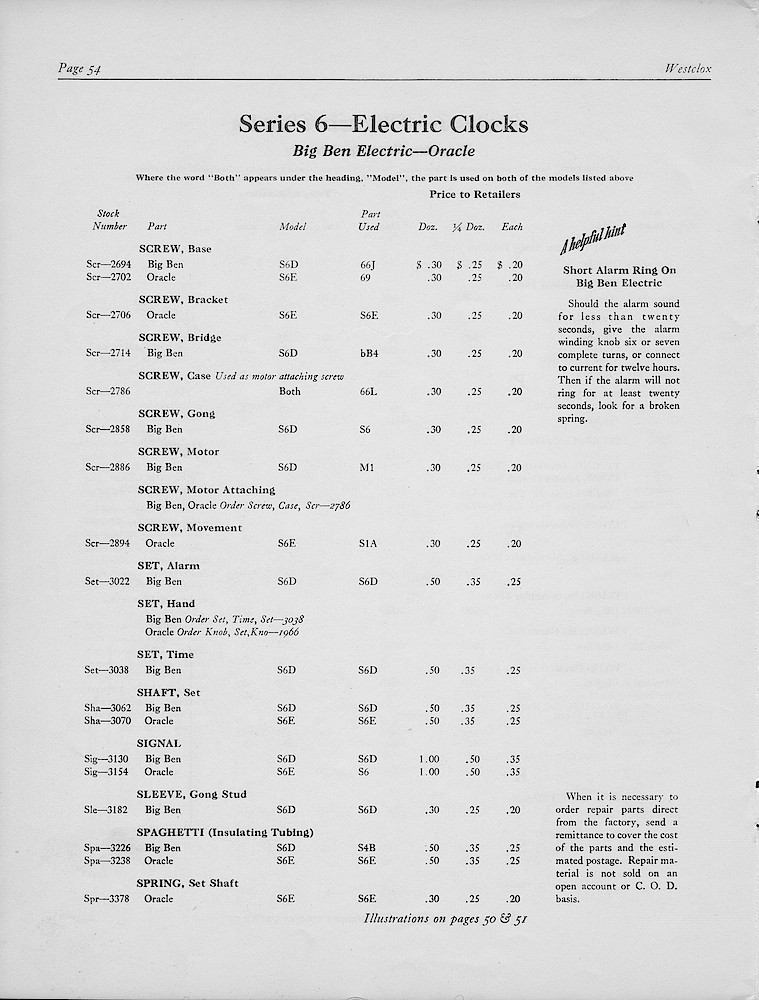 1950, First Aid for Injured Westclox; Westclox, Division of General Time Corporation, LaSalle, Illinois, USA > 54. 1950, First Aid for Injured Westclox; Westclox, Division of General Time Corporation, LaSalle, Illinois, USA; page 54