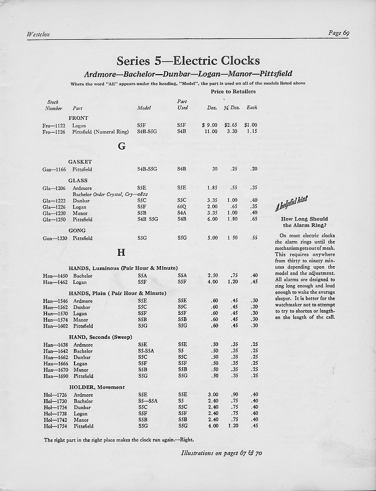 1950, First Aid for Injured Westclox; Westclox, Division of General Time Corporation, LaSalle, Illinois, USA > 69. 1950, First Aid for Injured Westclox; Westclox, Division of General Time Corporation, LaSalle, Illinois, USA; page 69