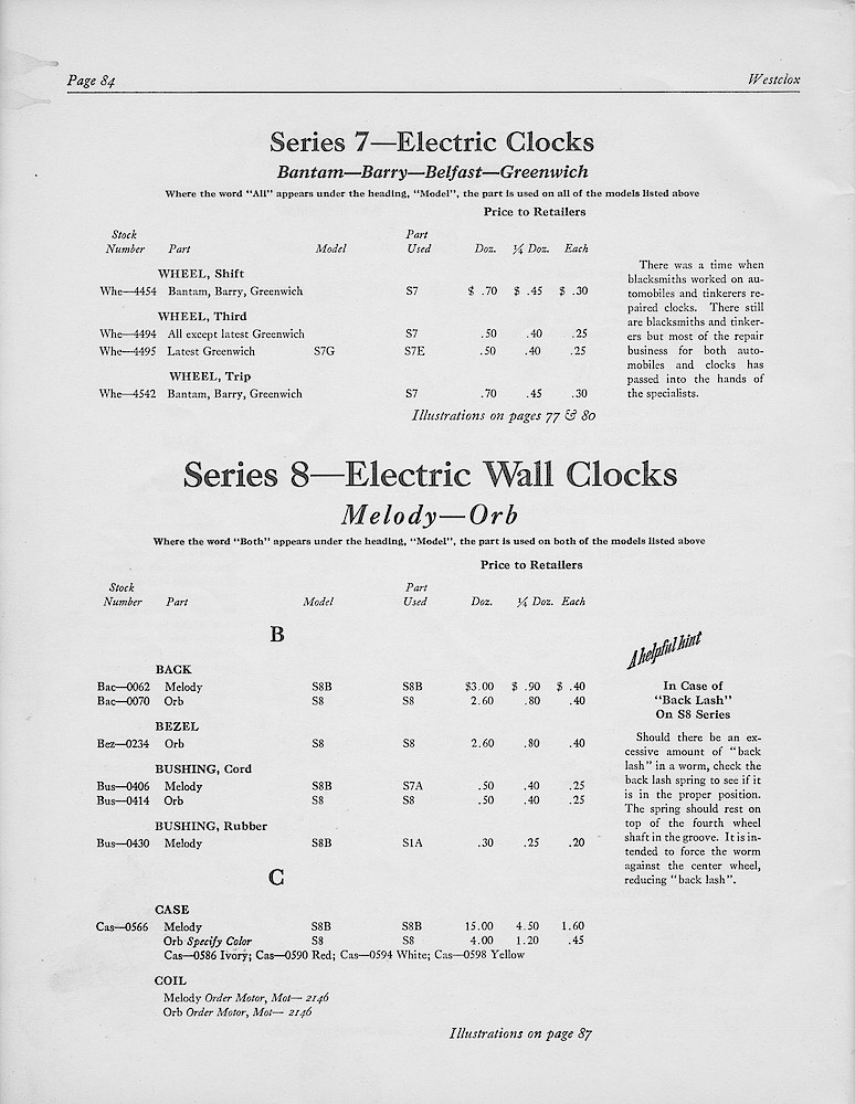 1950, First Aid for Injured Westclox; Westclox, Division of General Time Corporation, LaSalle, Illinois, USA > 84. 1950, First Aid for Injured Westclox; Westclox, Division of General Time Corporation, LaSalle, Illinois, USA; page 84