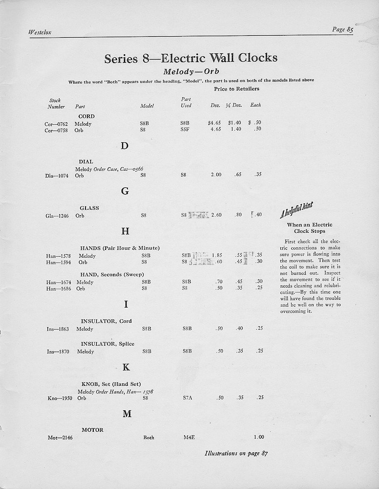 1950, First Aid for Injured Westclox; Westclox, Division of General Time Corporation, LaSalle, Illinois, USA > 85. 1950, First Aid for Injured Westclox; Westclox, Division of General Time Corporation, LaSalle, Illinois, USA; page 85