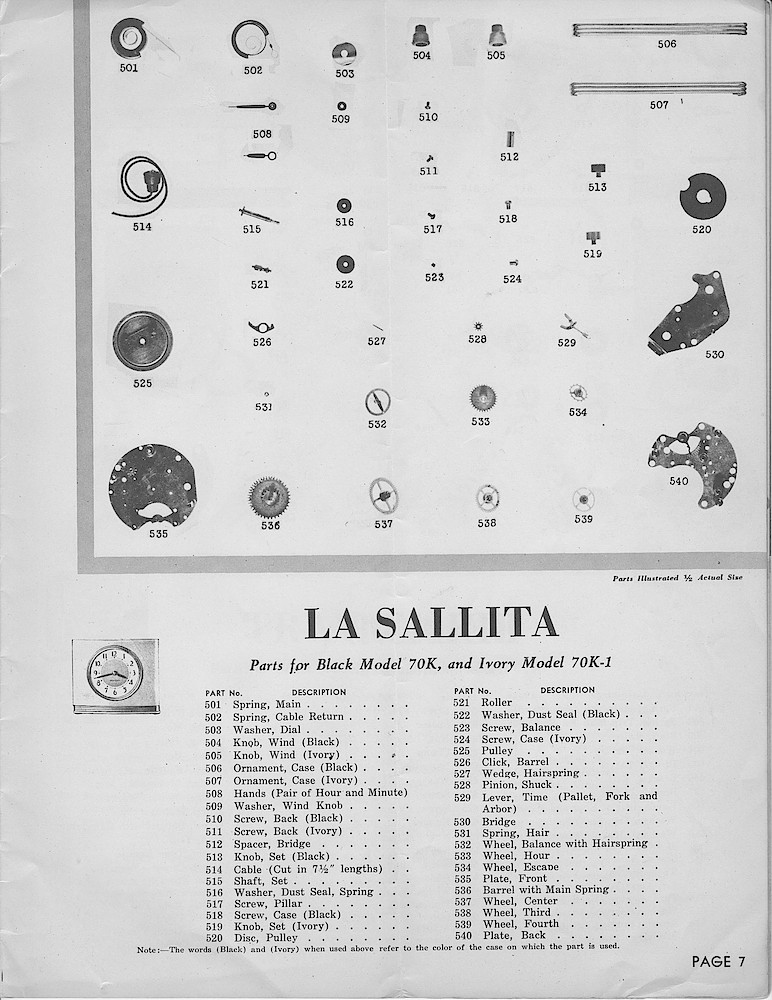 1943, Illustrated Catalog of Westclox Materials; Henry Paulson & Co.; 37 S. Wabash Ave.; Chicago > 7. 1943, Illustrated Catalog of Westclox Materials; Henry Paulson & Co.; 37 S. Wabash Ave.; Chicago; page 7