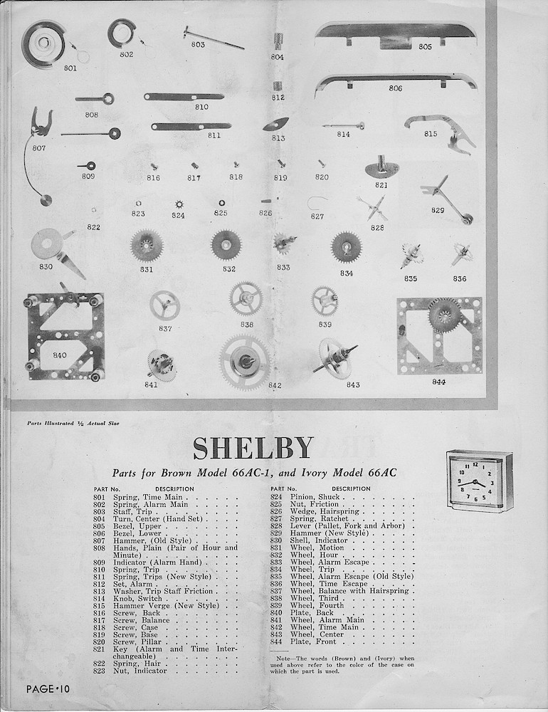 1943, Illustrated Catalog of Westclox Materials; Henry Paulson & Co.; 37 S. Wabash Ave.; Chicago > 10. 1943, Illustrated Catalog of Westclox Materials; Henry Paulson & Co.; 37 S. Wabash Ave.; Chicago; page 10