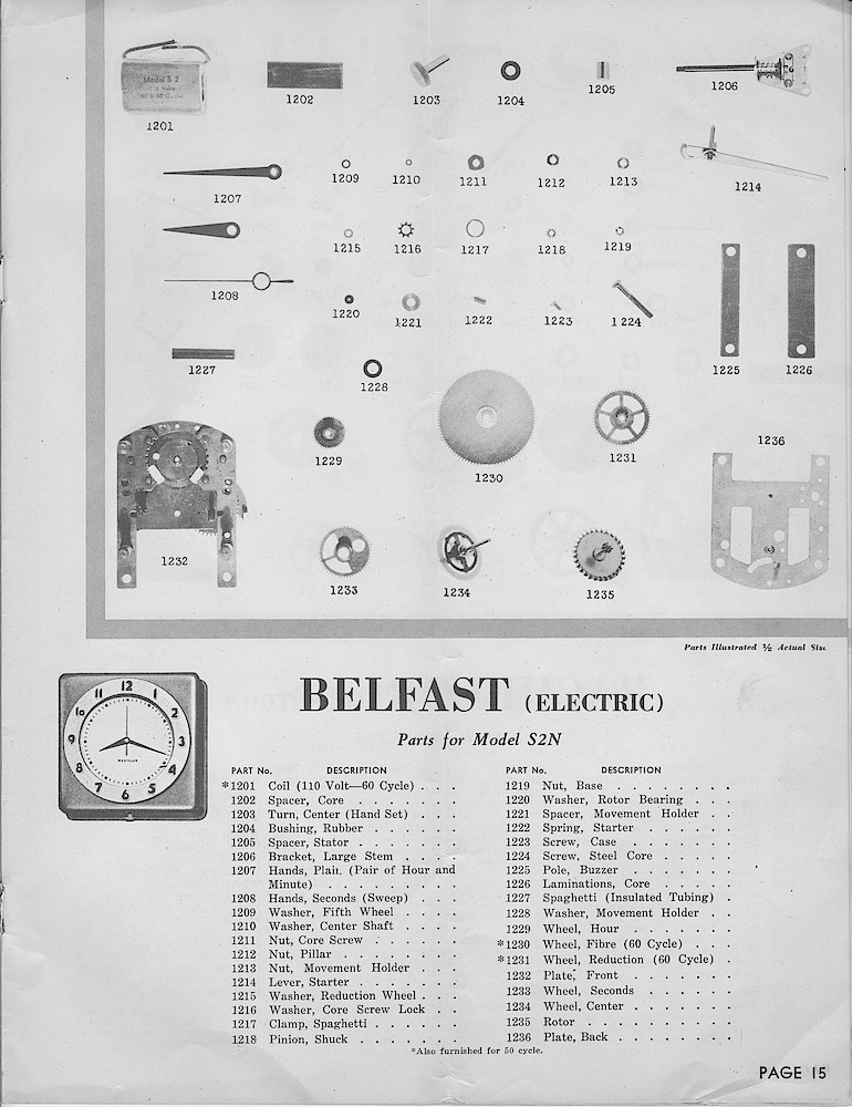 1943, Illustrated Catalog of Westclox Materials; Henry Paulson & Co.; 37 S. Wabash Ave.; Chicago > 15. 1943, Illustrated Catalog of Westclox Materials; Henry Paulson & Co.; 37 S. Wabash Ave.; Chicago; page 15