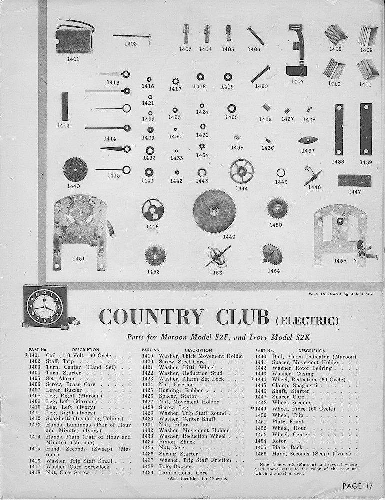 1943, Illustrated Catalog of Westclox Materials; Henry Paulson & Co.; 37 S. Wabash Ave.; Chicago > 17. 1943, Illustrated Catalog of Westclox Materials; Henry Paulson & Co.; 37 S. Wabash Ave.; Chicago; page 17