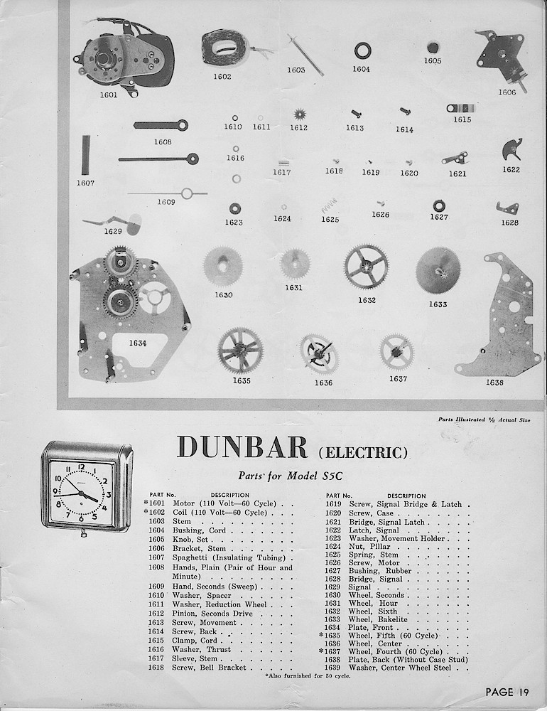 1943, Illustrated Catalog of Westclox Materials; Henry Paulson & Co.; 37 S. Wabash Ave.; Chicago > 19. 1943, Illustrated Catalog of Westclox Materials; Henry Paulson & Co.; 37 S. Wabash Ave.; Chicago; page 19