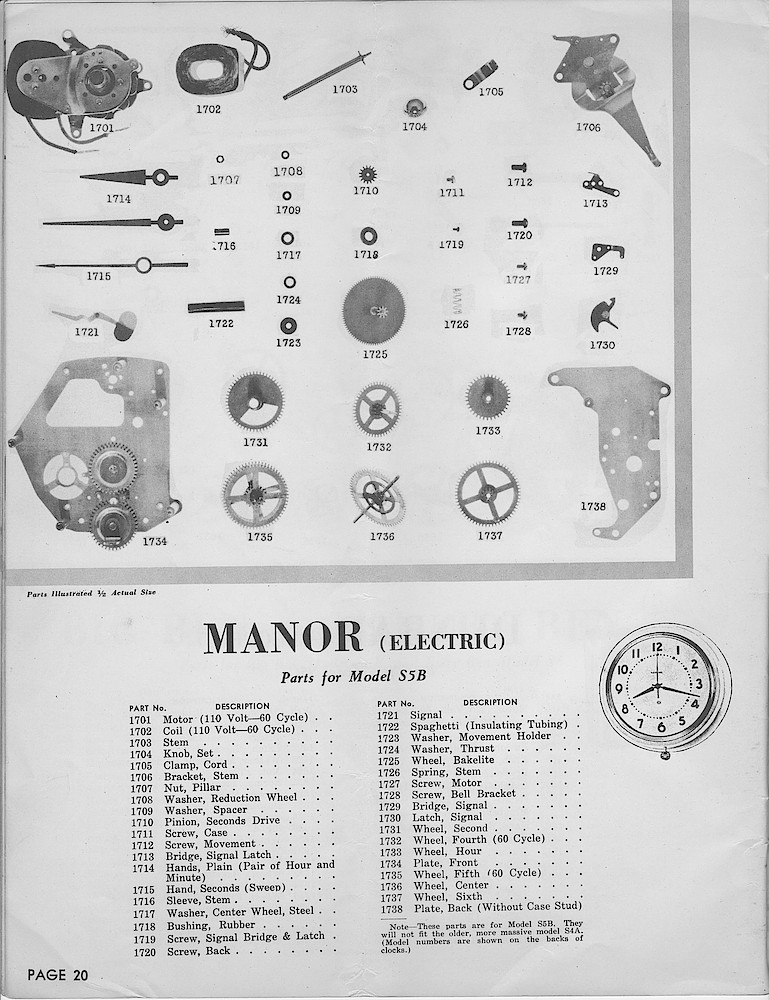 1943, Illustrated Catalog of Westclox Materials; Henry Paulson & Co.; 37 S. Wabash Ave.; Chicago > 20. 1943, Illustrated Catalog of Westclox Materials; Henry Paulson & Co.; 37 S. Wabash Ave.; Chicago; page 20