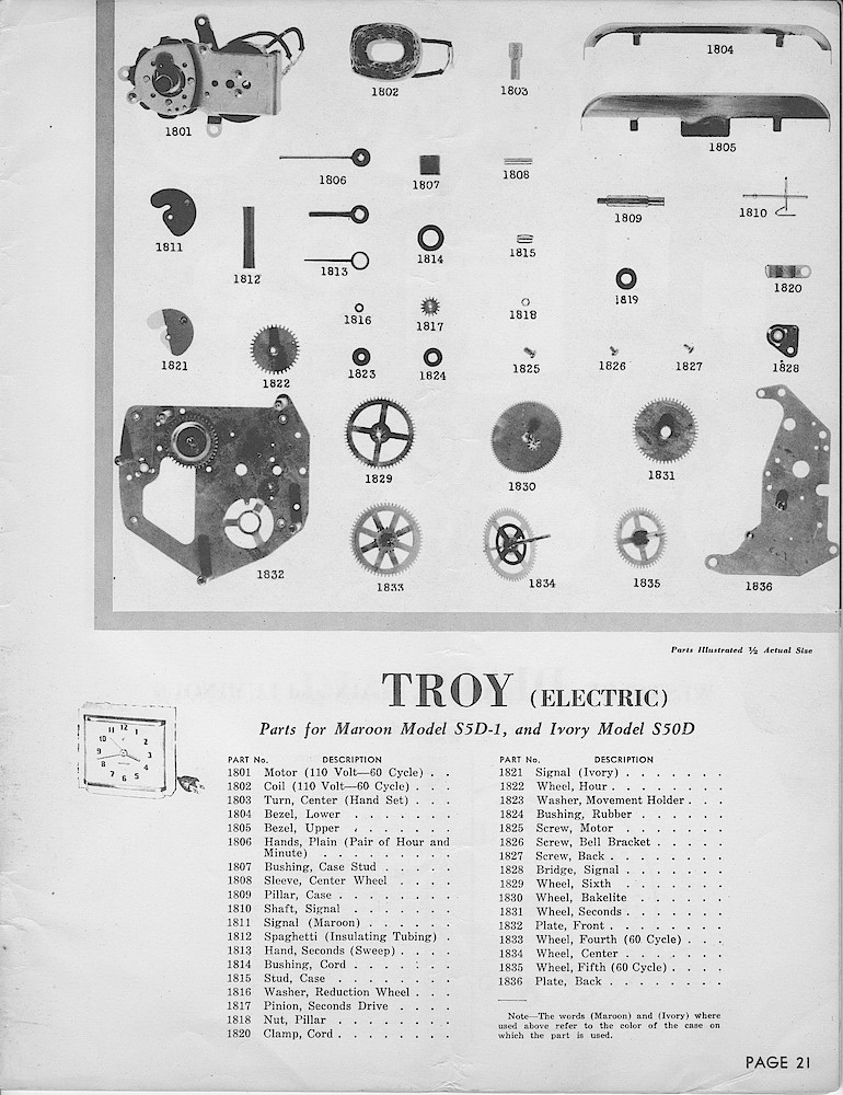 1943, Illustrated Catalog of Westclox Materials; Henry Paulson & Co.; 37 S. Wabash Ave.; Chicago > 21. 1943, Illustrated Catalog of Westclox Materials; Henry Paulson & Co.; 37 S. Wabash Ave.; Chicago; page 21