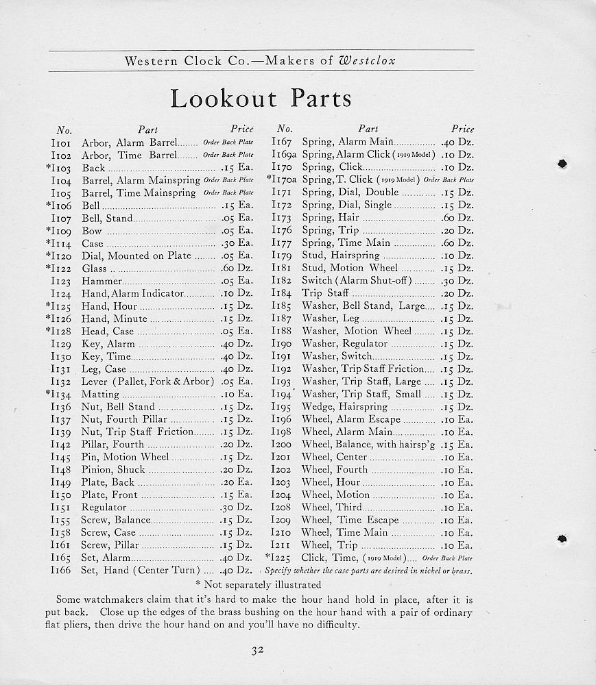 1919, First Aid for Injured Westclox, Western Clock Co. - Makers of Westclox; LaSalle - Peru; Illinois > 32. 1919, First Aid for Injured Westclox, Western Clock Co. - Makers of Westclox; LaSalle - Peru; Illinois; page 32