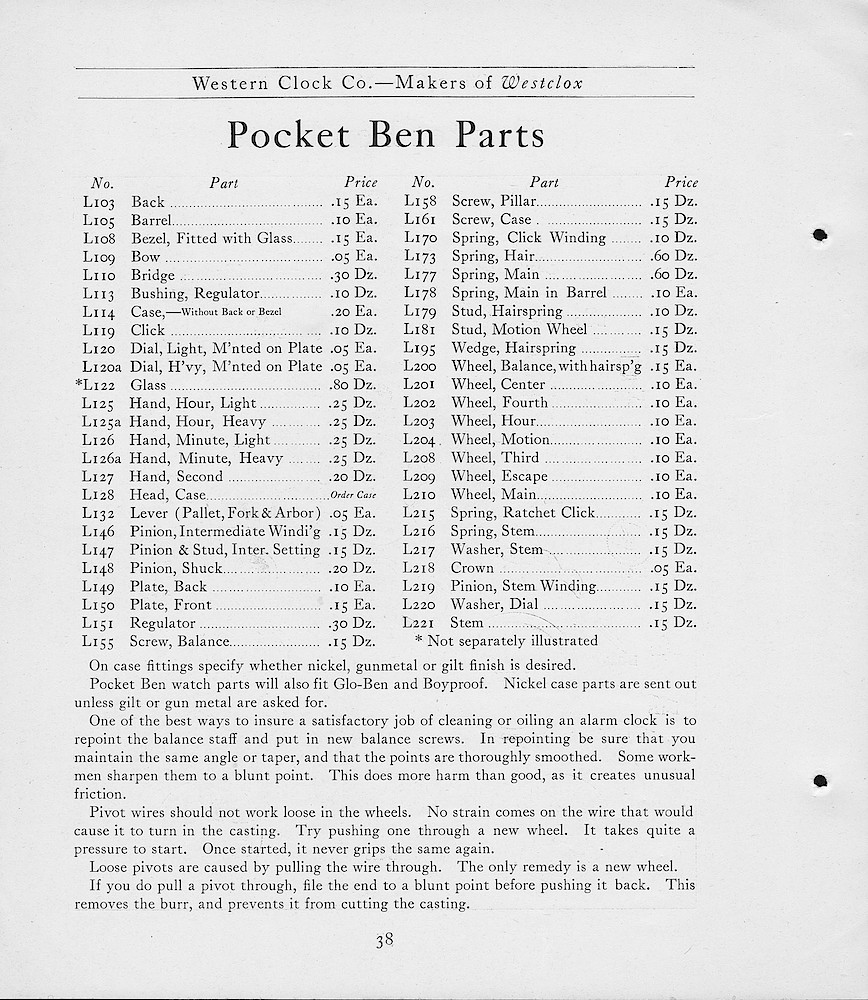1919, First Aid for Injured Westclox, Western Clock Co. - Makers of Westclox; LaSalle - Peru; Illinois > 38. 1919, First Aid for Injured Westclox, Western Clock Co. - Makers of Westclox; LaSalle - Peru; Illinois; page 38