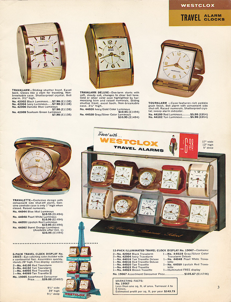 1963 - 1964 Westclox Clock and Watch Catalog, USA; Westclox; LaSalle - Peru Illinois > 3. 1963 - 1964 Westclox Clock and Watch Catalog, USA; Westclox; LaSalle - Peru Illinois; page 3