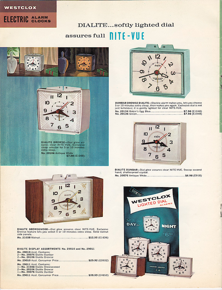 1963 - 1964 Westclox Clock and Watch Catalog, USA; Westclox; LaSalle - Peru Illinois > 10. 1963 - 1964 Westclox Clock and Watch Catalog, USA; Westclox; LaSalle - Peru Illinois; page 10