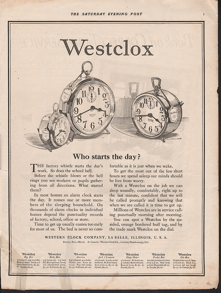 March 22, 1924 Saturday Evening Post, p. 1
