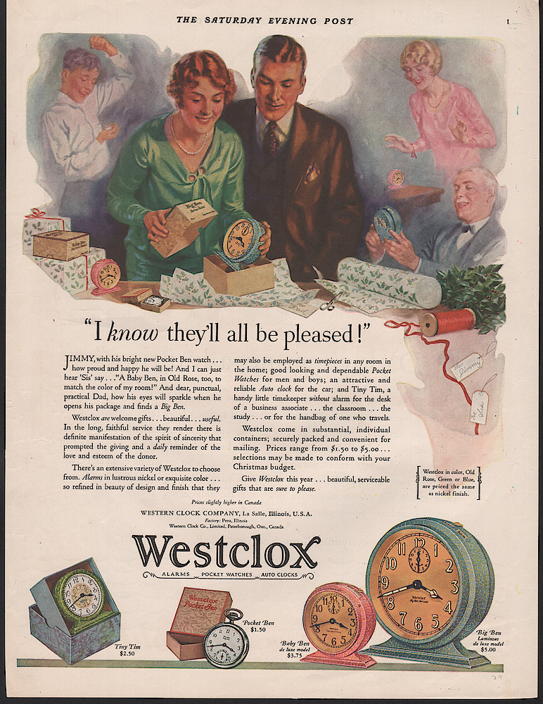 December 14, 1929 Saturday Evening Post, p. 1