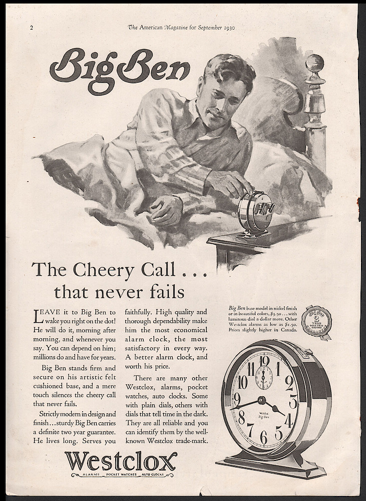 September 1930 The American Magazine, p. 2