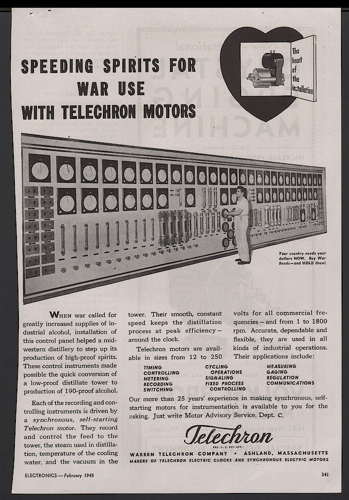 February 1945 Electronics Magazine, p. 341