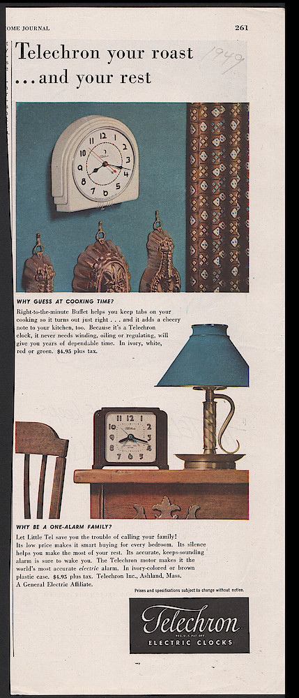 Year 1949 Ladies Home Journal, p. 261