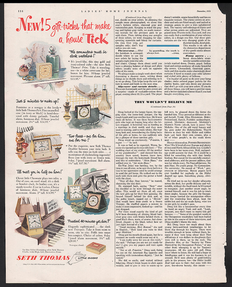 December 1951 Ladies Home Journal, p. 114