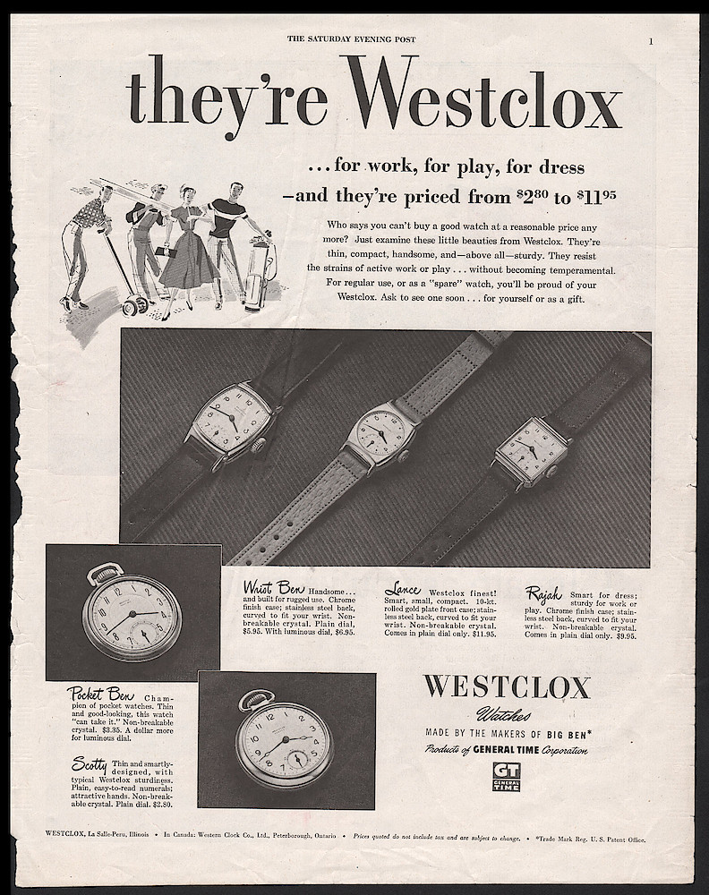 July 26, 1952 Saturday Evening Post, p. 1