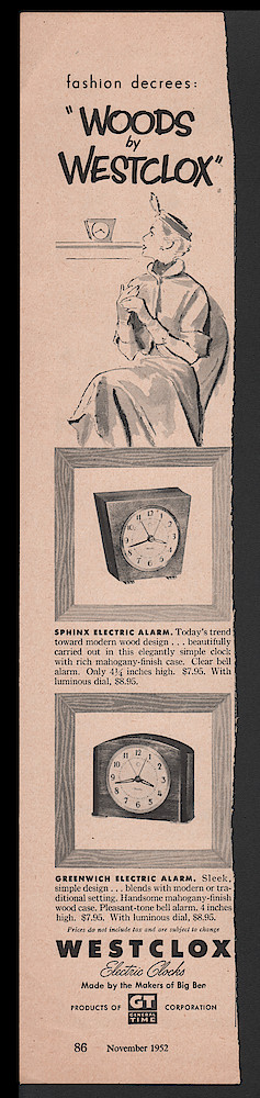 November 1952 Womens Home Companion, p. 86. November 1952 Women's Home Companion, p. 86