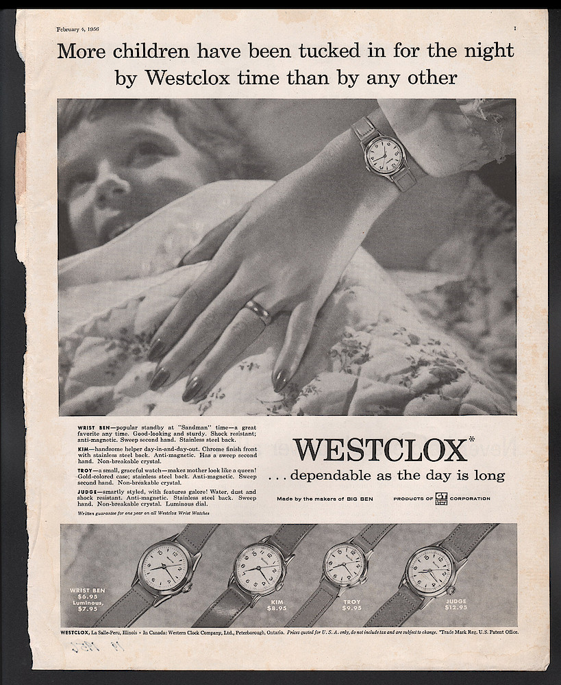 February 4, 1956 Saturday Evening Post, p. 1