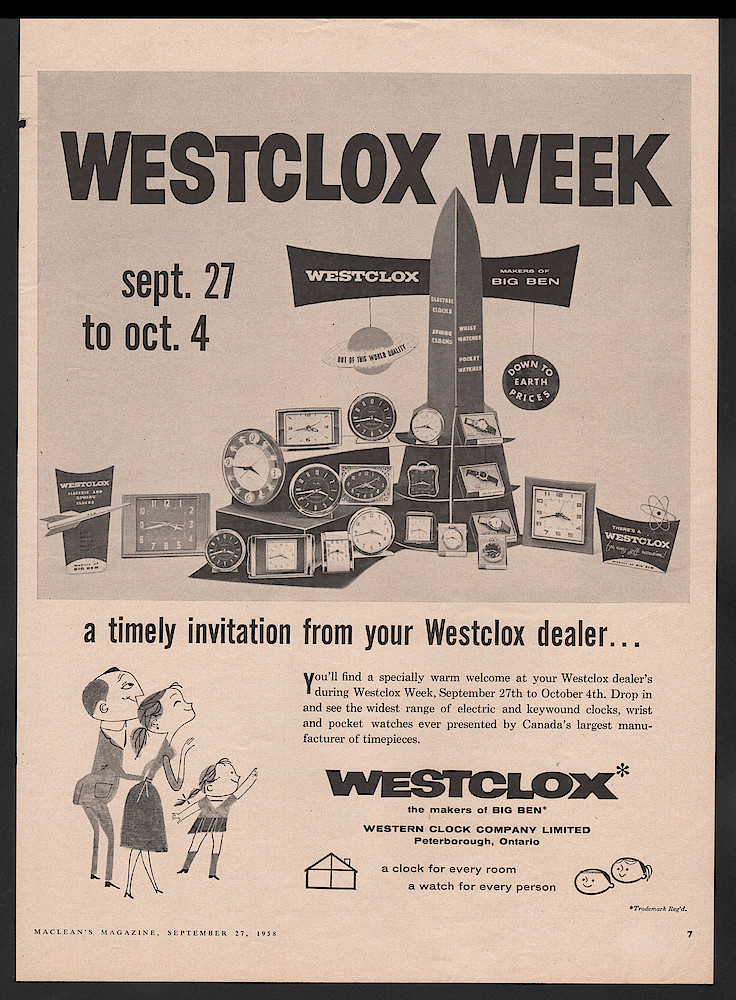 September 27, 1958 Macleans Magazine, p. 7. September 27, 1958 Maclean's Magazine, p. 7