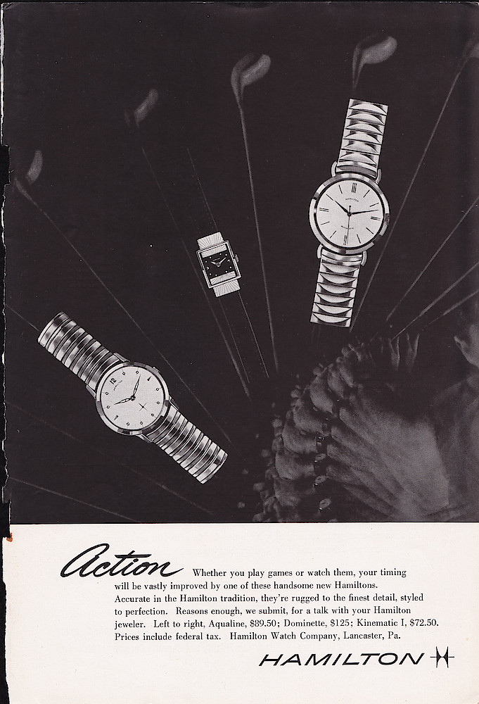 Clock & Watch Advertisement: Year 1957 National Geographic Magazine,