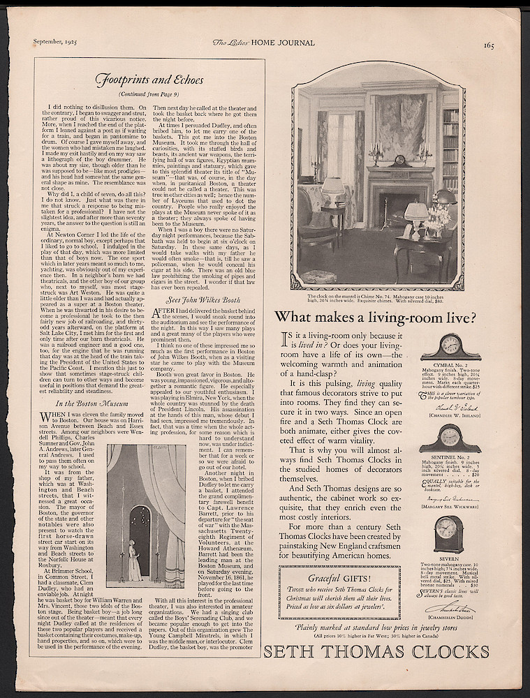 September 1925 Ladies Home Journal, p. 165