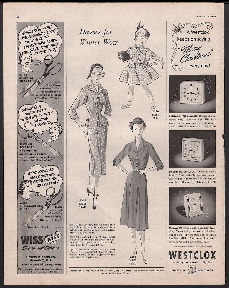 December 1951 Cappers Farmer, p. 52. December 1951 Capper's Farmer, p. 52