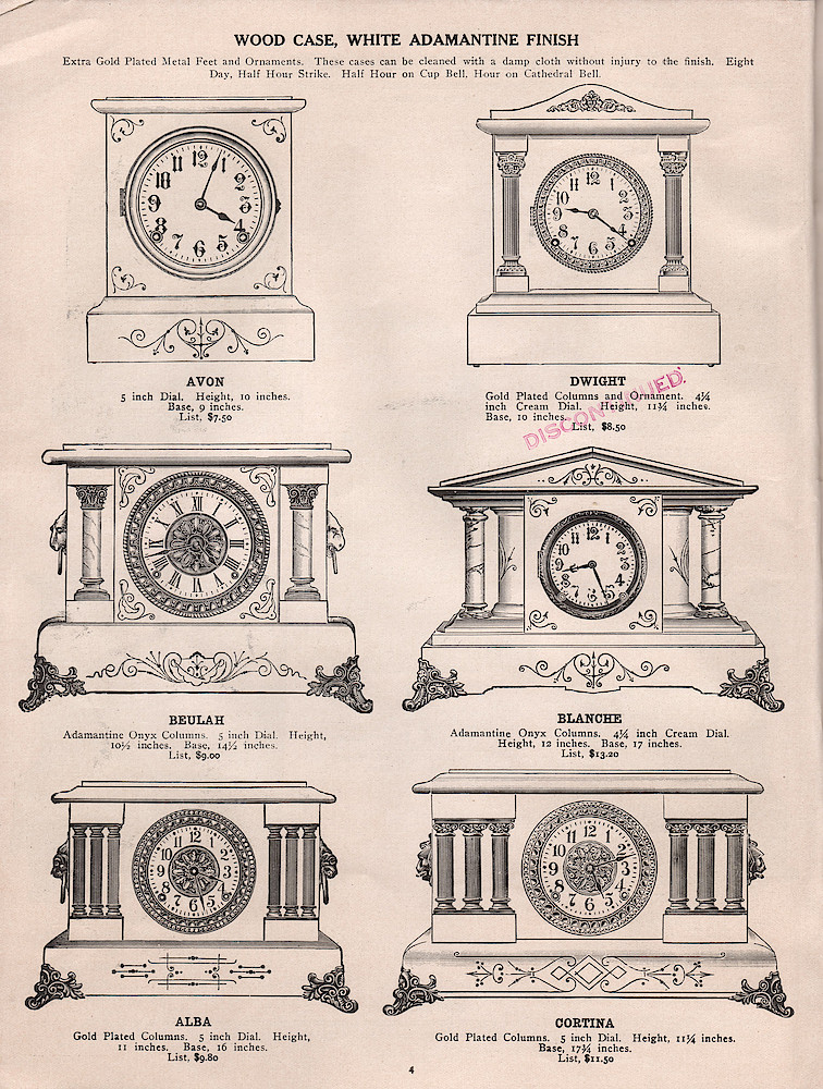 1909 - 1910 Seth Thomas Clock Company Catalog No. 675 > 4. 1909 - 1910 Seth Thomas Clock Company Catalog No. 675.; page 4