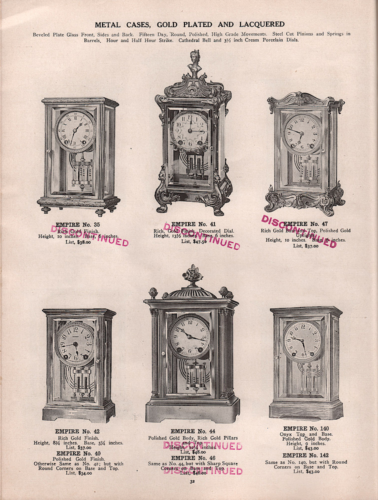 1909 - 1910 Seth Thomas Clock Company Catalog No. 675 > 32. 1909 - 1910 Seth Thomas Clock Company Catalog No. 675.; page 32