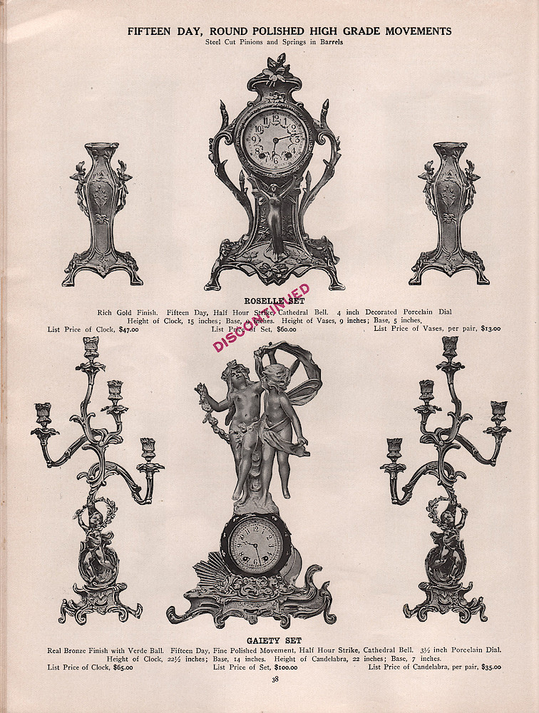 1909 - 1910 Seth Thomas Clock Company Catalog No. 675 > 38. 1909 - 1910 Seth Thomas Clock Company Catalog No. 675.; page 38