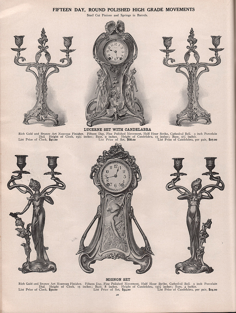 1909 - 1910 Seth Thomas Clock Company Catalog No. 675 > 40. 1909 - 1910 Seth Thomas Clock Company Catalog No. 675.; page 40