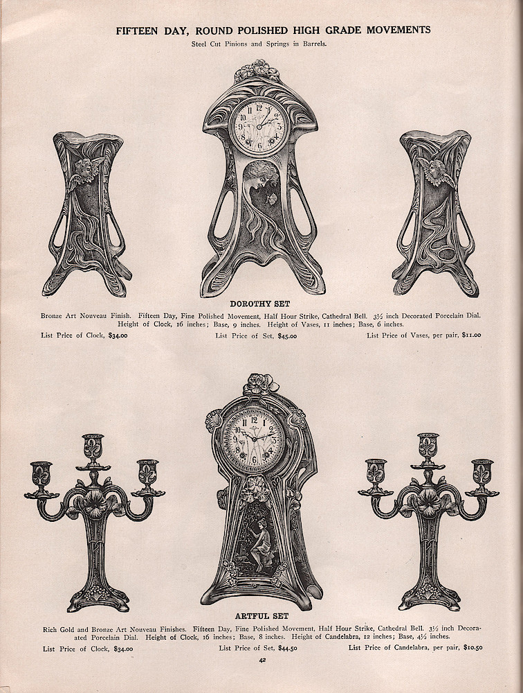 1909 - 1910 Seth Thomas Clock Company Catalog No. 675 > 42. 1909 - 1910 Seth Thomas Clock Company Catalog No. 675.; page 42