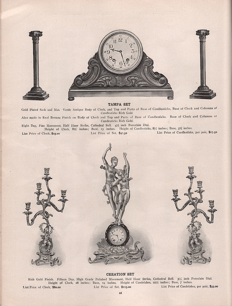 1909 - 1910 Seth Thomas Clock Company Catalog No. 675 > 44. 1909 - 1910 Seth Thomas Clock Company Catalog No. 675.; page 44