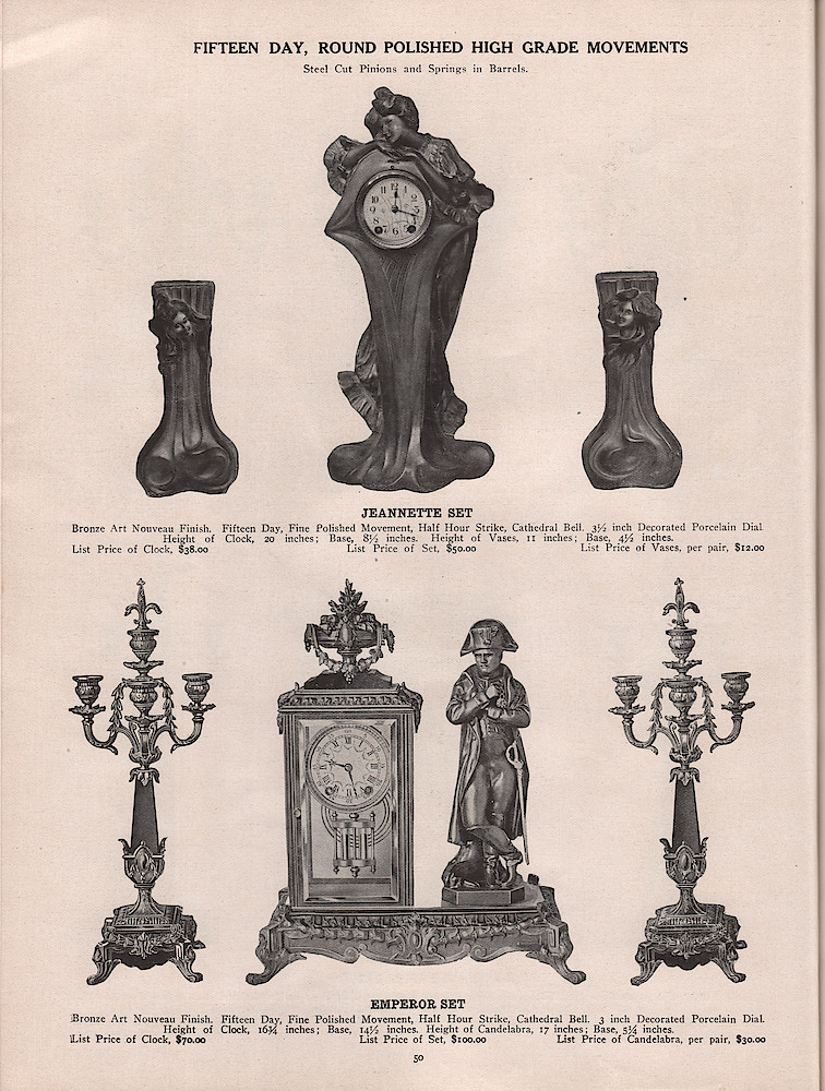1909 - 1910 Seth Thomas Clock Company Catalog No. 675 > 50. 1909 - 1910 Seth Thomas Clock Company Catalog No. 675.; page 50