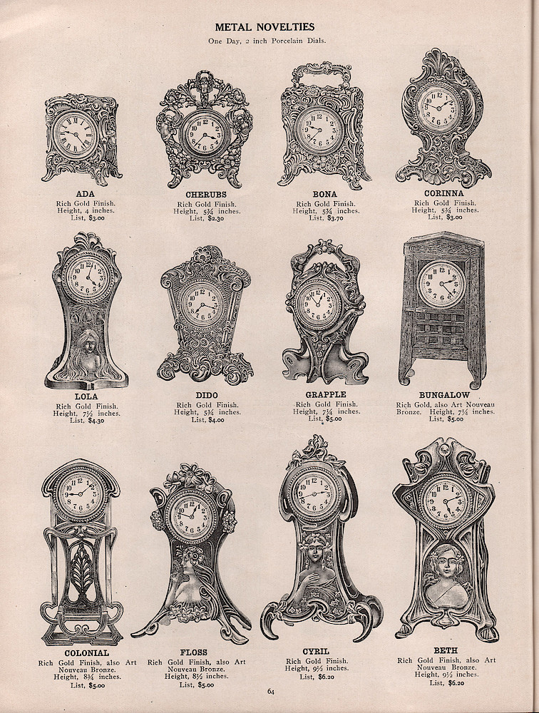 1909 - 1910 Seth Thomas Clock Company Catalog No. 675 > 64. 1909 - 1910 Seth Thomas Clock Company Catalog No. 675.; page 64