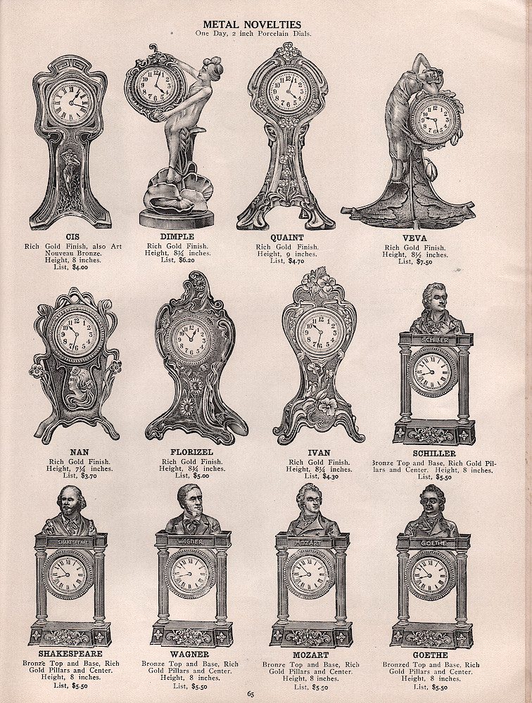 1909 - 1910 Seth Thomas Clock Company Catalog No. 675 > 65. 1909 - 1910 Seth Thomas Clock Company Catalog No. 675.; page 65