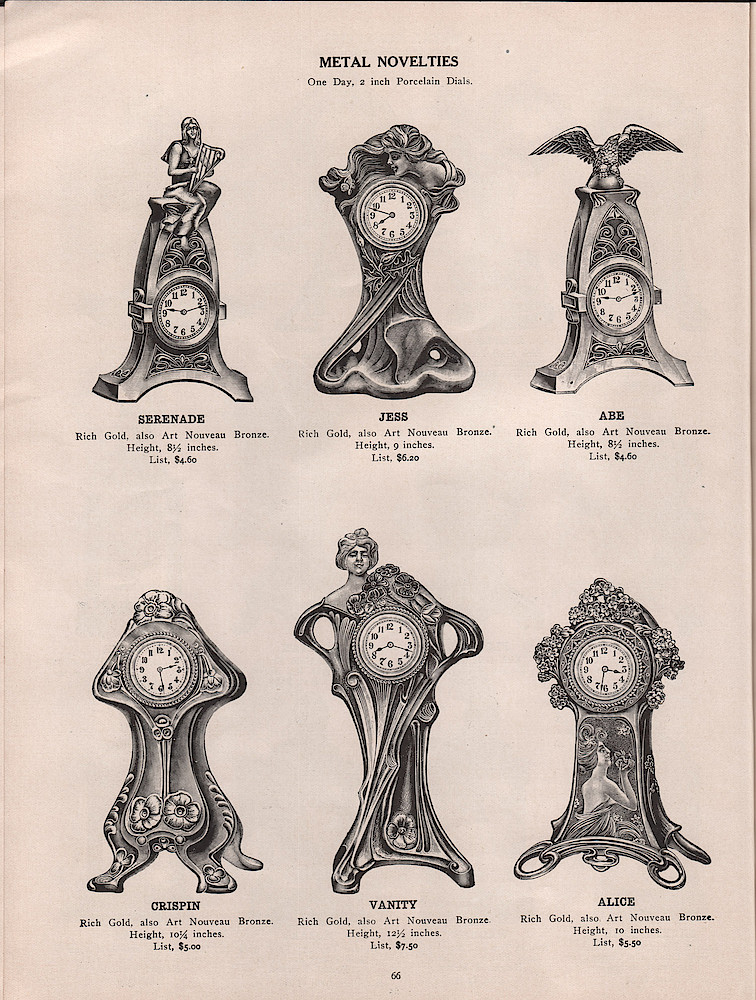 1909 - 1910 Seth Thomas Clock Company Catalog No. 675 > 66. 1909 - 1910 Seth Thomas Clock Company Catalog No. 675.; page 66