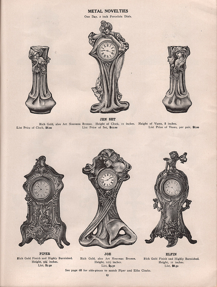 1909 - 1910 Seth Thomas Clock Company Catalog No. 675 > 67. 1909 - 1910 Seth Thomas Clock Company Catalog No. 675.; page 67