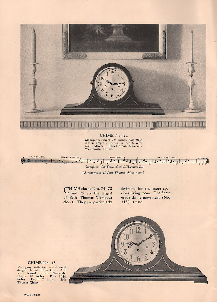 1926 Seth Thomas Clock Company, Catalog of Mantel Clocks, No. 777. > 4. 1926 Seth Thomas Clock Company, Catalog of Mantel Clocks, No. 777.; page 4