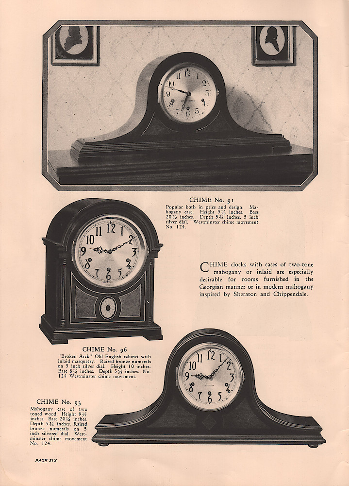 1926 Seth Thomas Clock Company, Catalog of Mantel Clocks, No. 777. > 6. 1926 Seth Thomas Clock Company, Catalog of Mantel Clocks, No. 777.; page 6