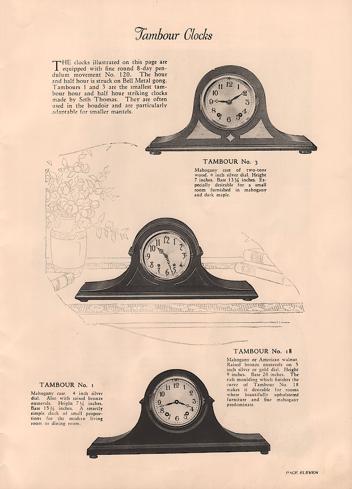 1926 Seth Thomas Clock Company, Catalog of Mantel Clocks, No. 777. > 11. 1926 Seth Thomas Clock Company, Catalog of Mantel Clocks, No. 777.; page 11