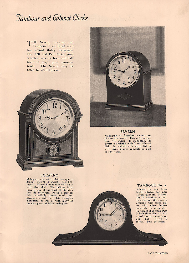 1926 Seth Thomas Clock Company, Catalog of Mantel Clocks, No. 777. > 13. 1926 Seth Thomas Clock Company, Catalog of Mantel Clocks, No. 777.; page 13
