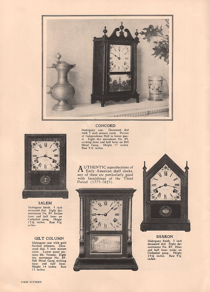 1926 Seth Thomas Clock Company, Catalog of Mantel Clocks, No. 777. > 16. 1926 Seth Thomas Clock Company, Catalog of Mantel Clocks, No. 777.; page 16
