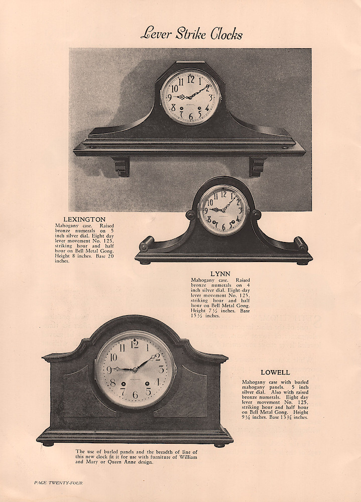 1926 Seth Thomas Clock Company, Catalog of Mantel Clocks, No. 777. > 24. 1926 Seth Thomas Clock Company, Catalog of Mantel Clocks, No. 777.; page 24