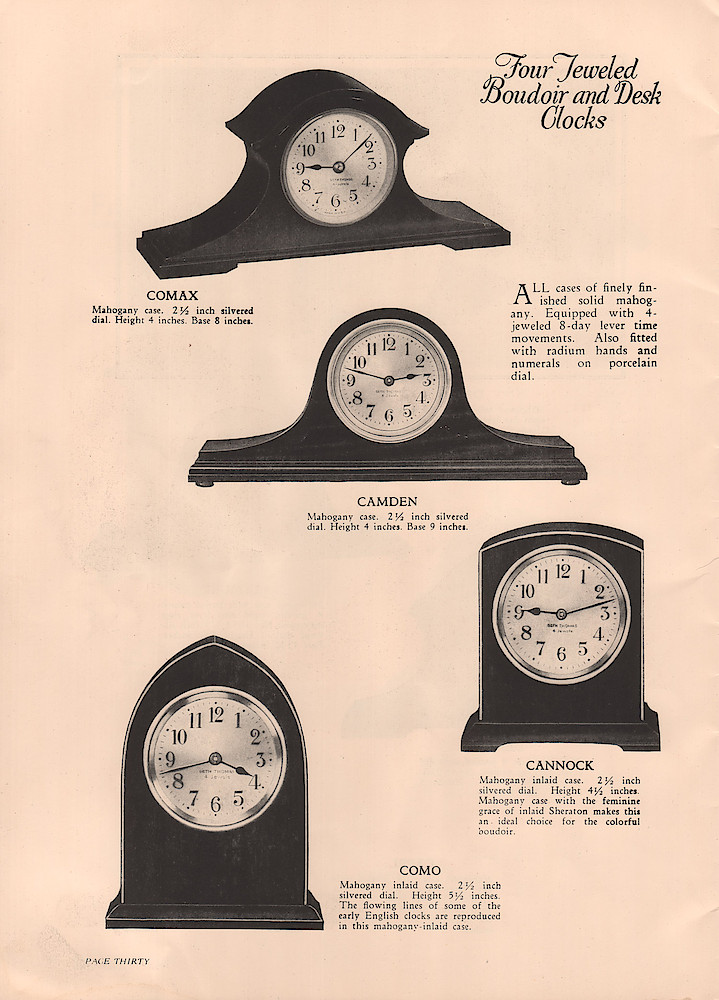 1926 Seth Thomas Clock Company, Catalog of Mantel Clocks, No. 777. > 30. 1926 Seth Thomas Clock Company, Catalog of Mantel Clocks, No. 777.; page 30